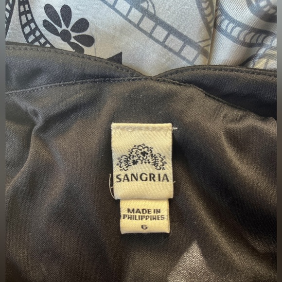 Sangria Black Silver Halter Top Silk Scarf Skirt Dress | Size 6 | Worn Once - Picture 4 of 8